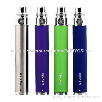 eGo-C twist battery, 3.2V - 4.8V variable voltages with short circuit protection, one year warranty